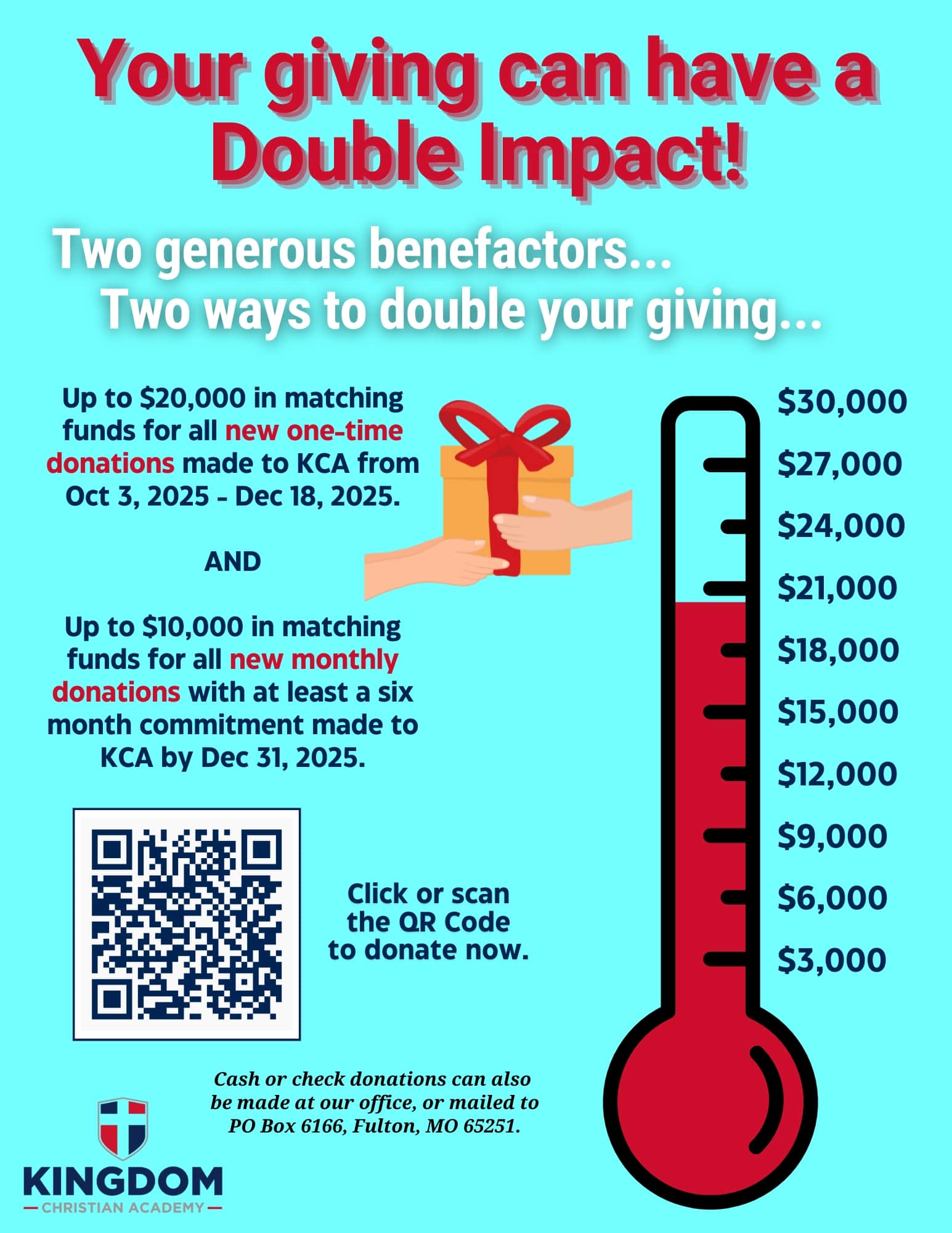 Fall 2025 Matching Donation Double Impact