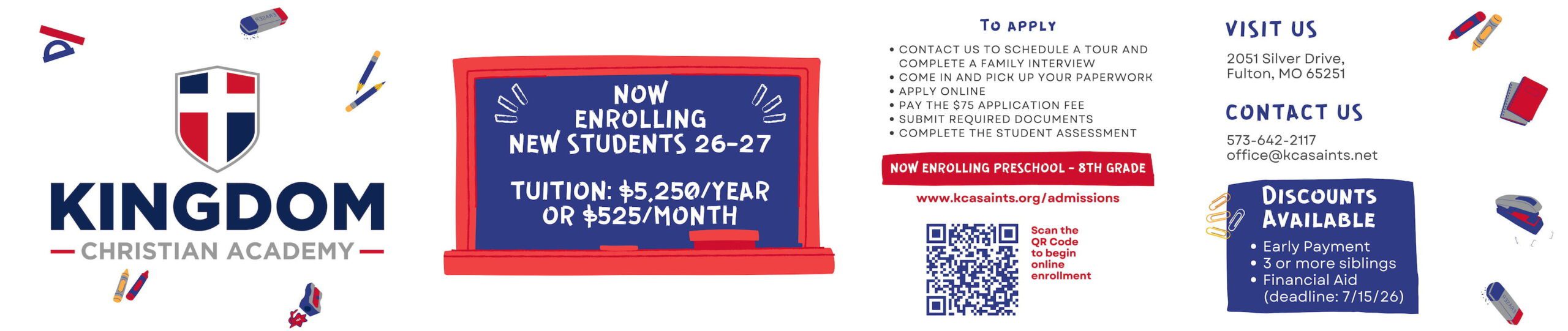 Enrollment for the 2026-2027 School Year is Now Open!